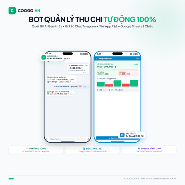 Bot Quản Lý Thu Chi Doanh Nghiệp Tự Động Qua Telegram & Google Sheets — AI Gemini Vision OCR